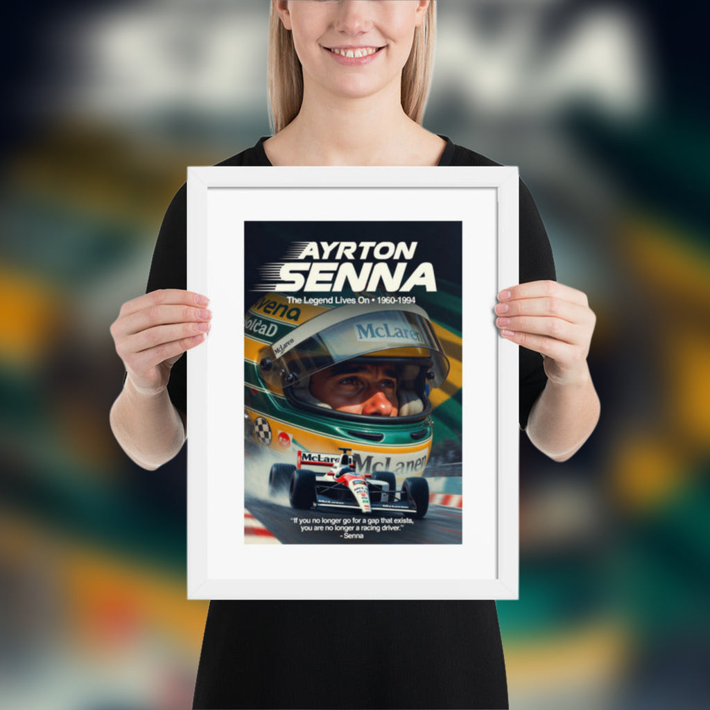 Ayrton Senna Framed poster