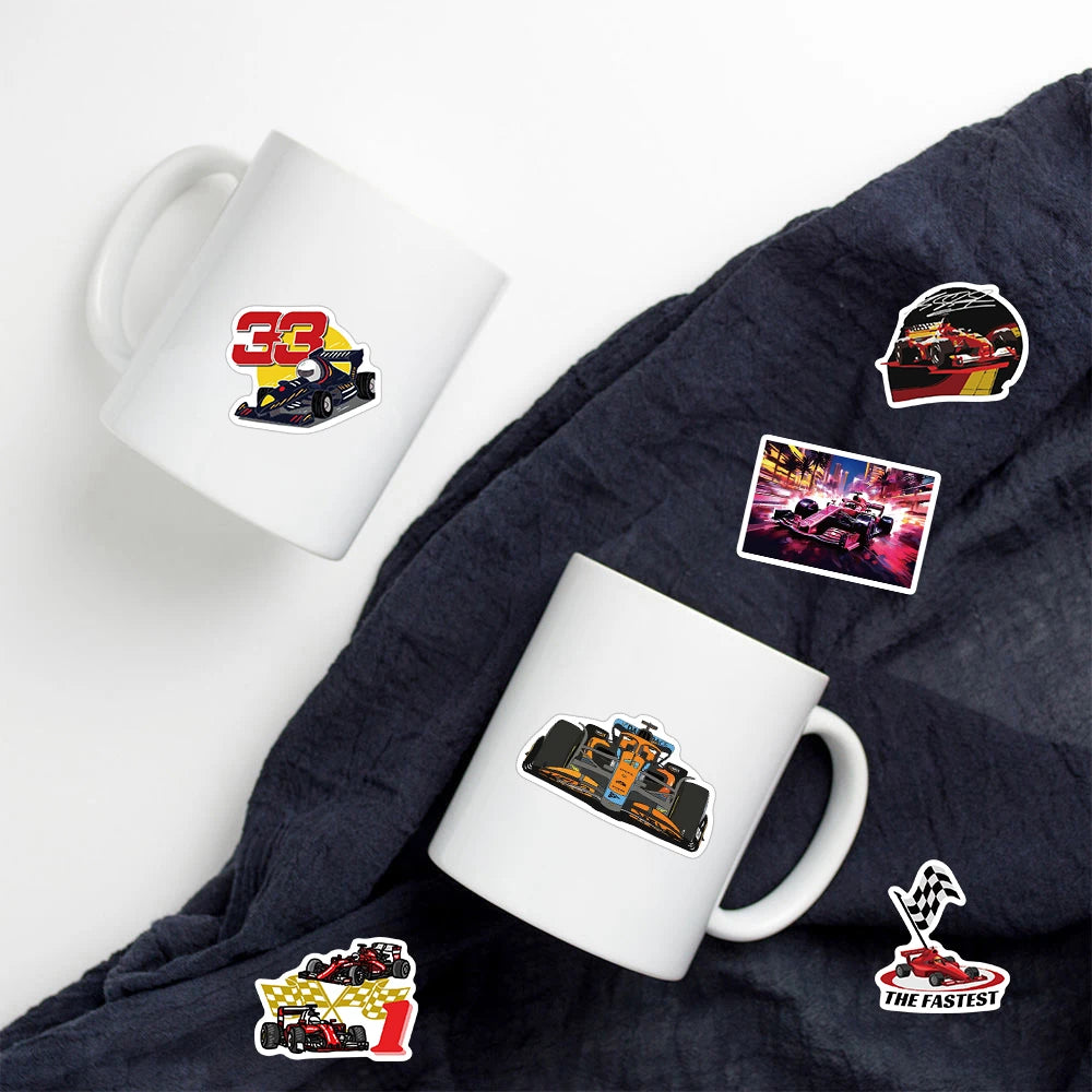50PCS F1 Formula Stickers