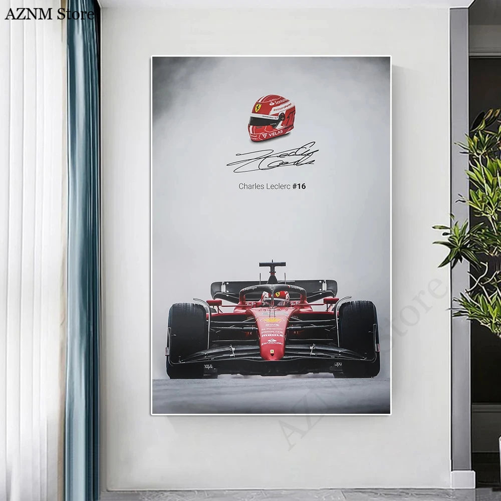 F1 Grand Prix Leclerc Poster (Frameless)