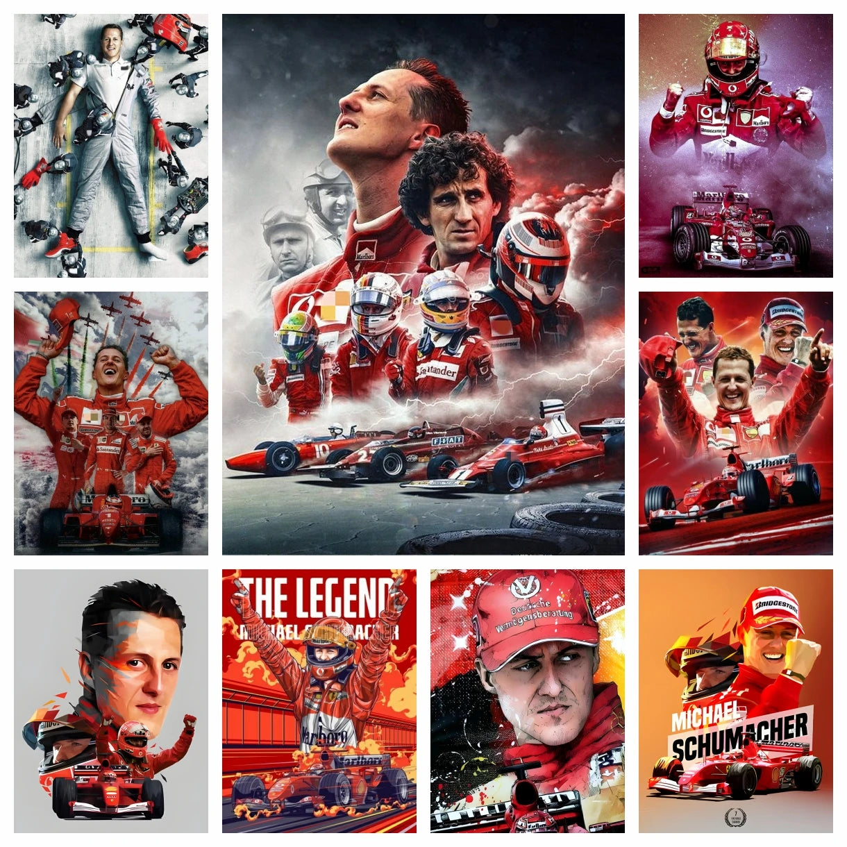 Formula One Schumacher 5D Diamond Artwork